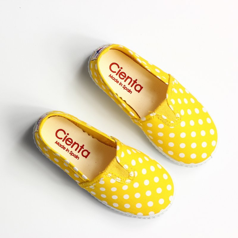 Spanish nationals yellow canvas shoes CIENTA 54088 04 children, child size - รองเท้าเด็ก - ผ้าฝ้าย/ผ้าลินิน สีเหลือง