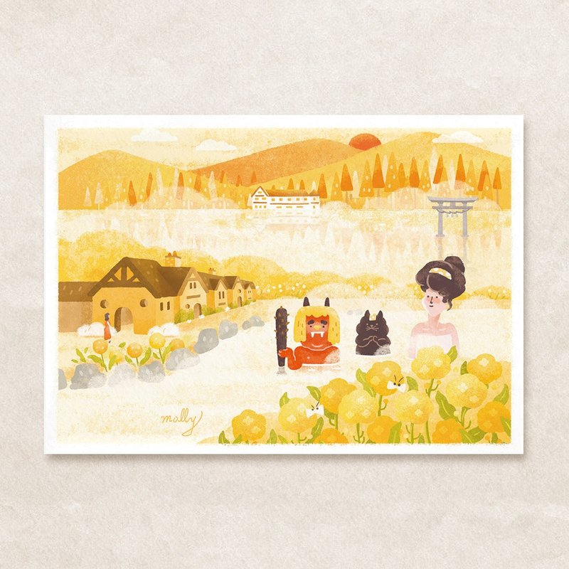 postcard-九州 - 卡片/明信片 - 紙 橘色