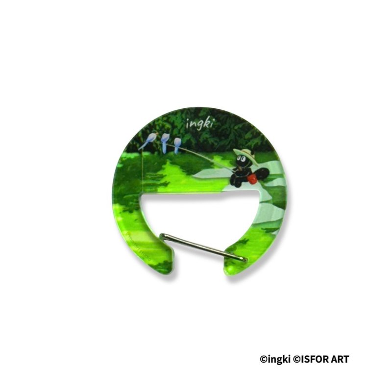 ingki 造型壓克力扣環 A 款 - 鑰匙圈/鑰匙包 - 壓克力 白色