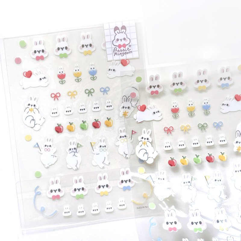 小兔圍繞－水晶感壓貼(新版) - 貼紙 - 塑膠 多色