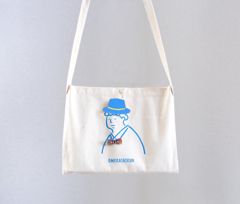 Dress up boy shoulder mini bag - Messenger Bags & Sling Bags - Cotton & Hemp Multicolor