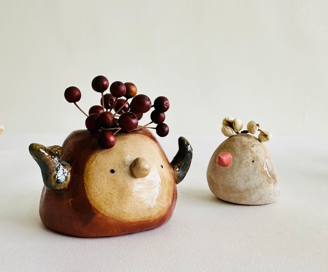 エルフのカーニバル 愛の神 手作り陶器 手練り陶器 鉢植え 植木鉢 陶器