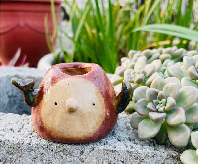 エルフのカーニバル 愛の神 手作り陶器 手練り陶器 鉢植え 植木鉢 陶器