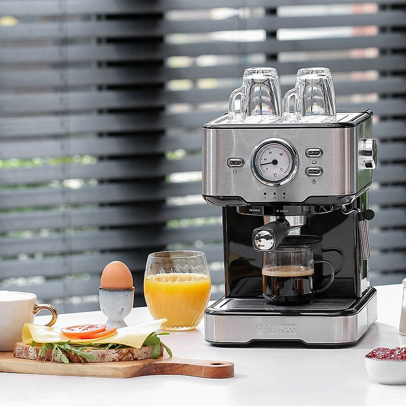 Dutch PRINCESS semi-automatic espresso machine - Kitchen Appliances - Other Materials Silver