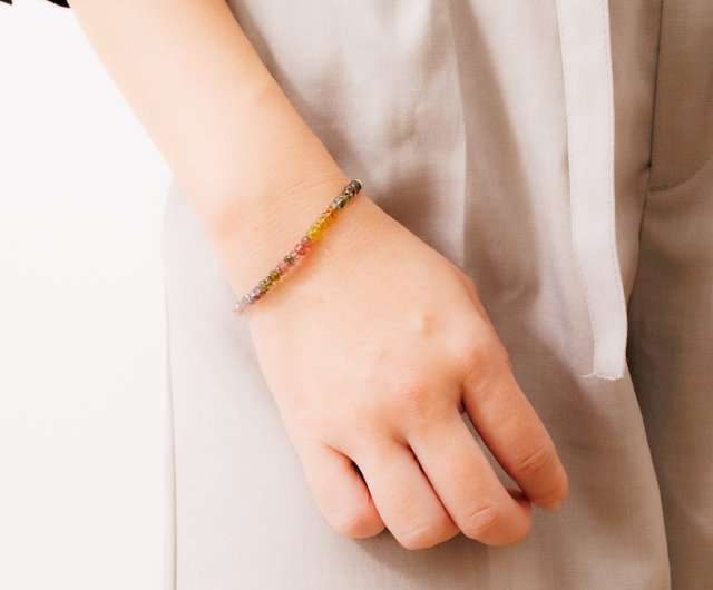 トルマリン カラフル ブレスレット 14kgf - ショップ chocoriita(ﾁｮｺ