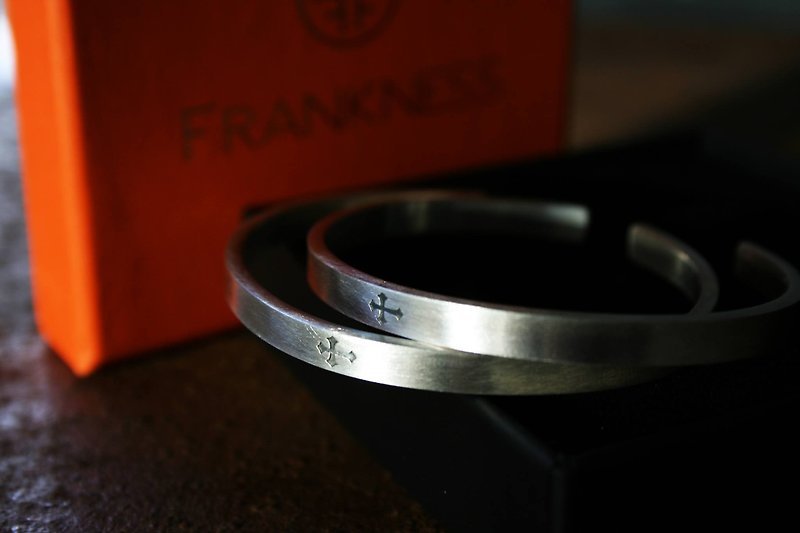 Frankness | 925 sterling silver men and women with engraved ring 5mm-couple / rose gold / hand / gift / customization - Bracelets - Other Metals Silver