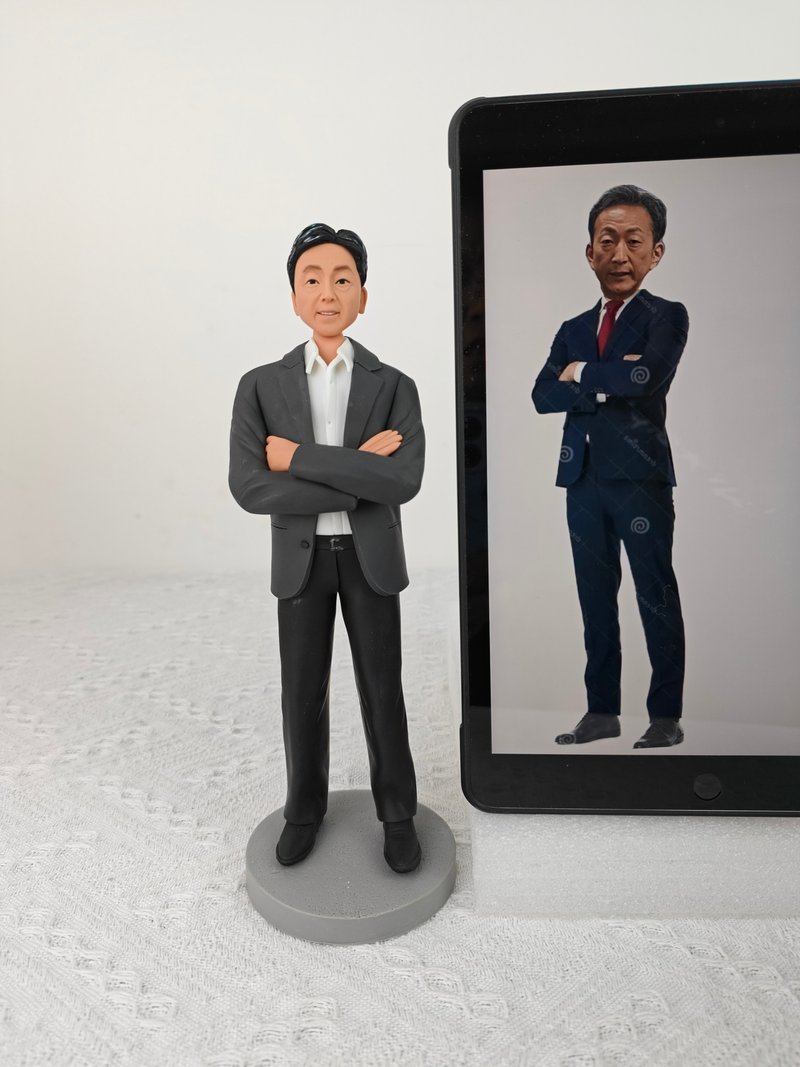 客制化人物公仔 人偶 3D人像畫 似顏繪 定制老闆 生日 紀念 禮物 - 公仔/玩偶 - 黏土 多色