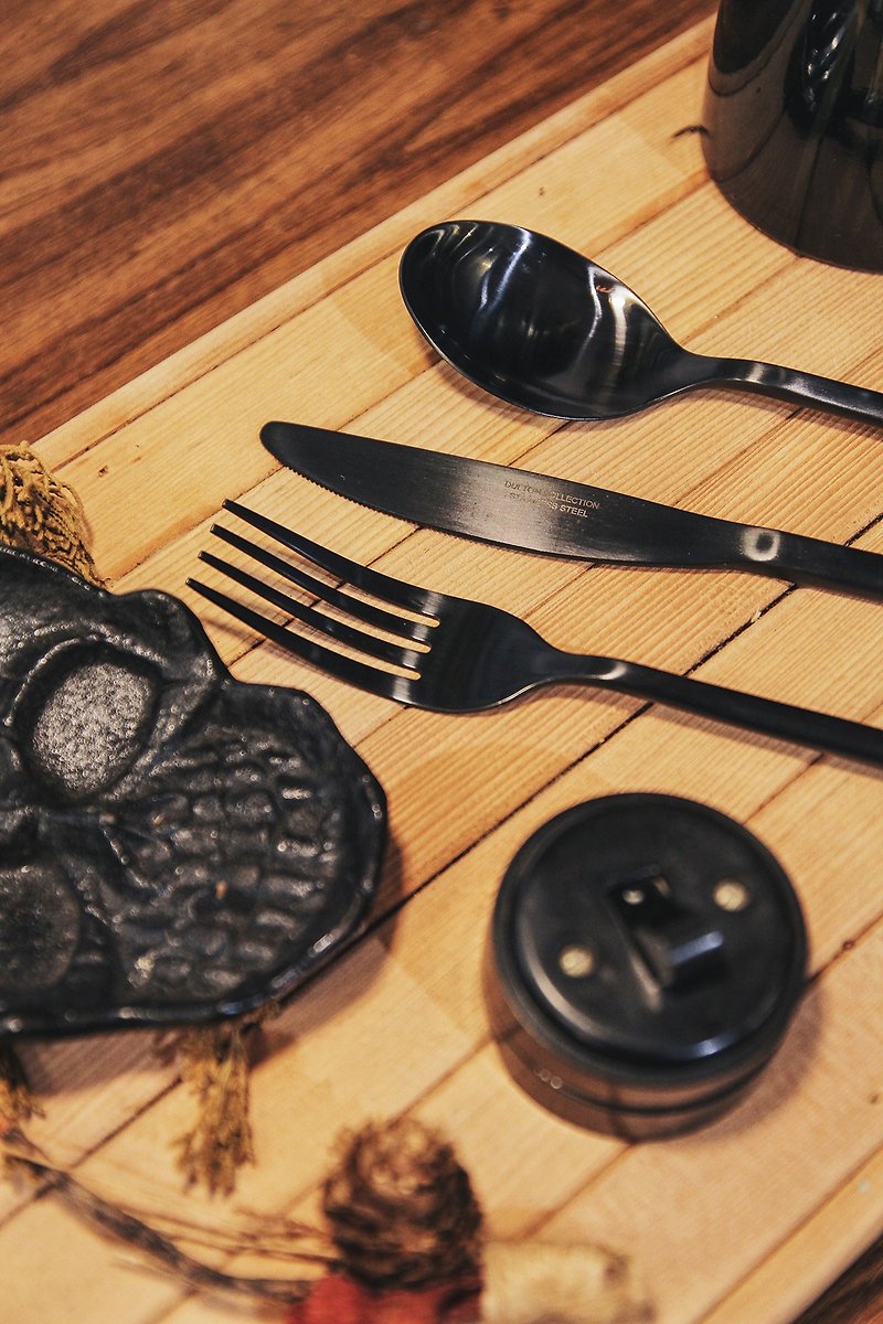 DULTON黒のマットな質感の食器 - カトラリー - 金属 ブラック
