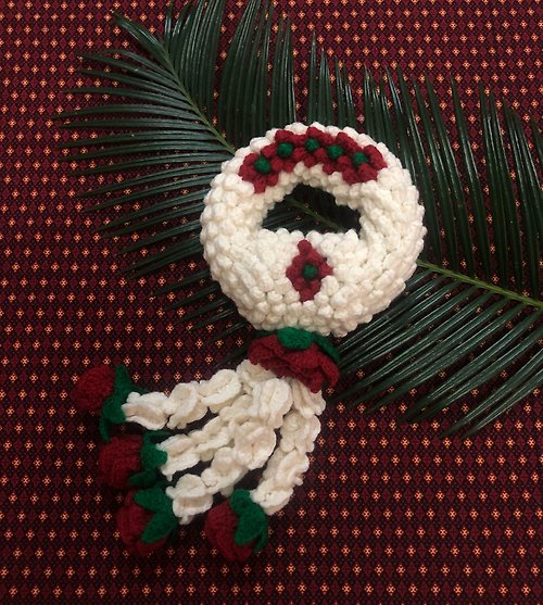tipcrochet crochet Thai garland (colour : red and white)