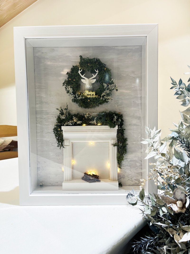 [Christmas light fireplace frame course] [Handmade experience] [Night light] [Wall hanging] - อื่นๆ - วัสดุอื่นๆ 