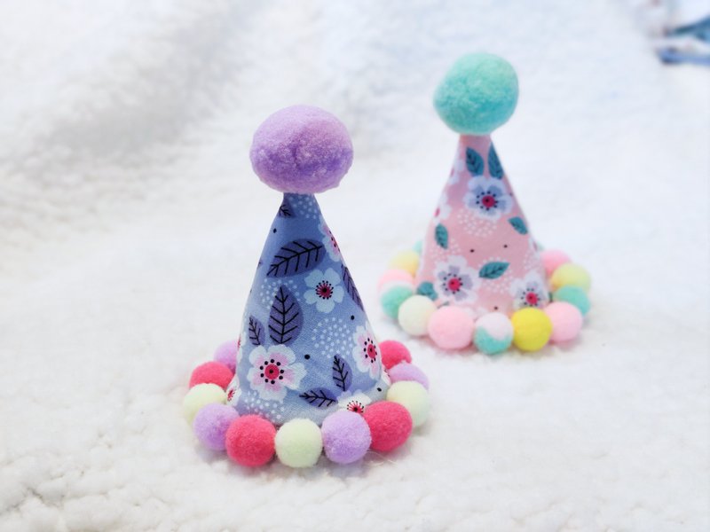 Birthday star 生日之星 寵物生日帽 - 寵物衣服 - 棉．麻 紫色