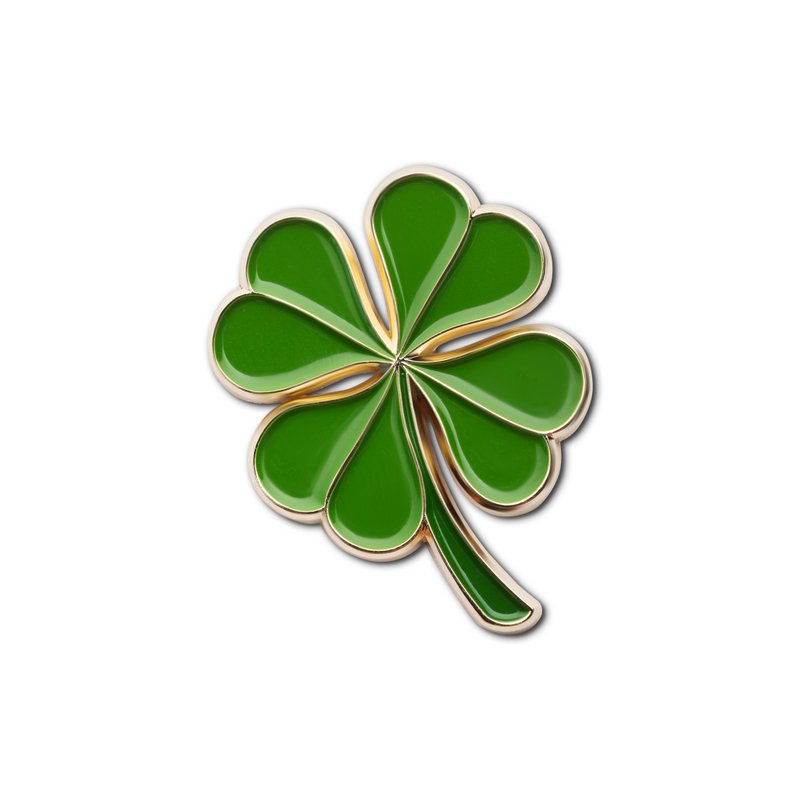 Enamel Pin Lucky Clover - 徽章/別針 - 琺瑯 綠色