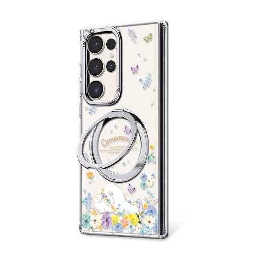 apbs 雅品仕 水晶彩鑽手機殼 三麗鷗 Samsung S25/S24/S23 360旋轉磁吸立架手機殼-午覺大耳狗