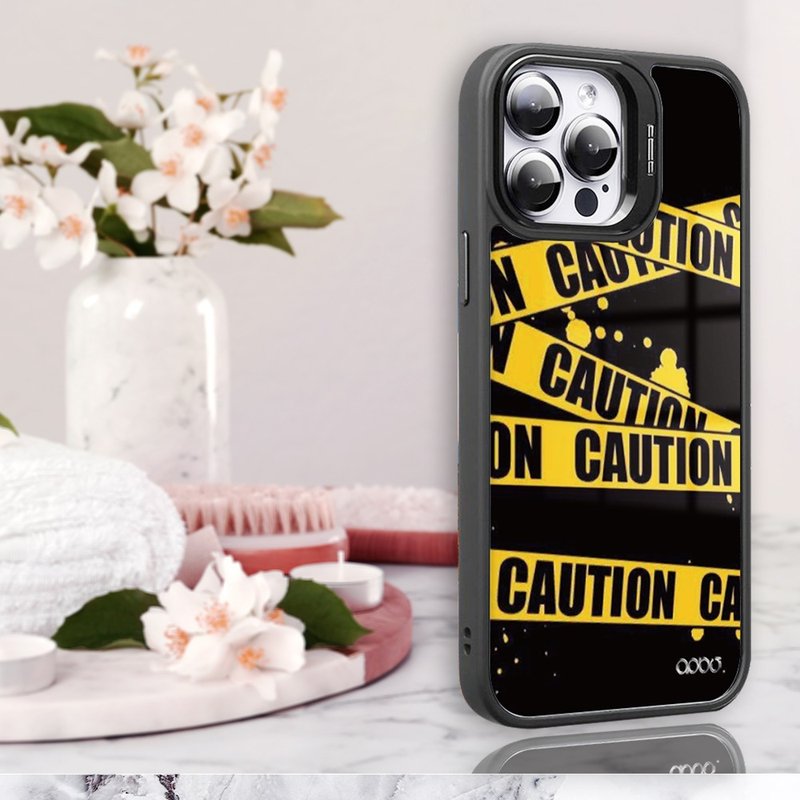 apbs iPhone 全系列 軍規防摔合金框隱形立架手機殼-封鎖線 - 手機殼/手機套 - 其他材質 多色
