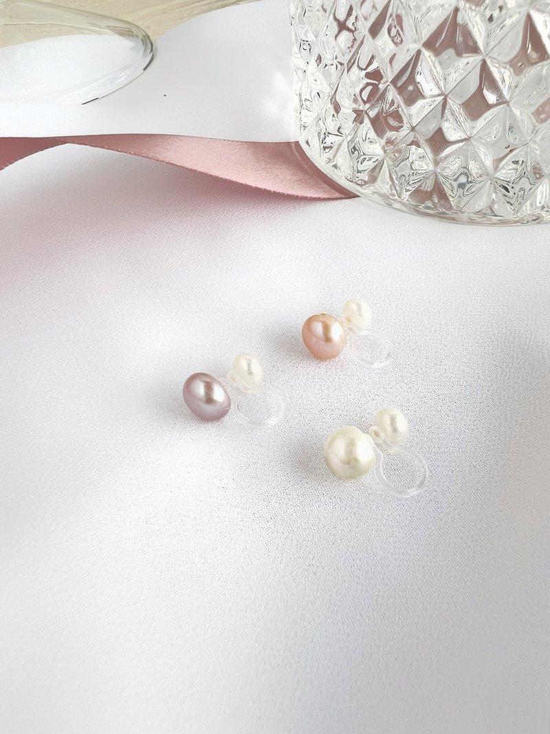 Pearl Ear Clips Starburst - Rose Gold #Earrings - Earrings & Clip-ons - Pearl Gold