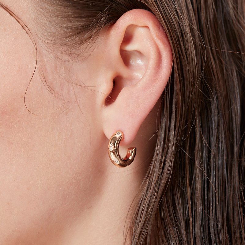 OPAL GOLD EARRINGS - GALAXY - Earrings & Clip-ons - Rose Gold Gold