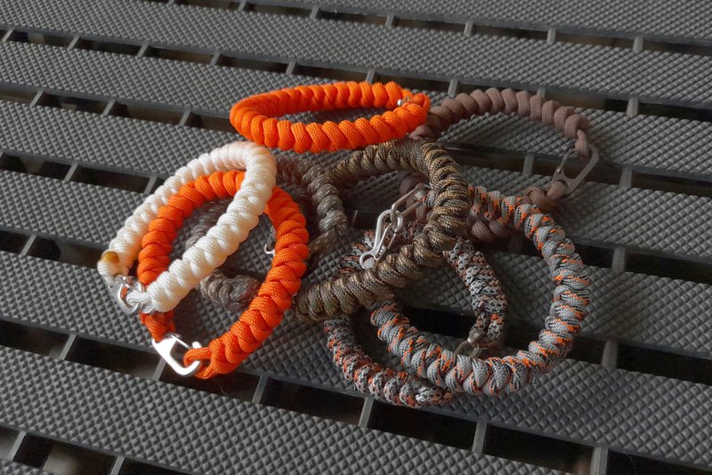 HANS'HAND アメリカンパラコード手編みスネークピラーブレスレット / 伸縮性バックル 無印版 - ブレスレット - ナイロン 多色