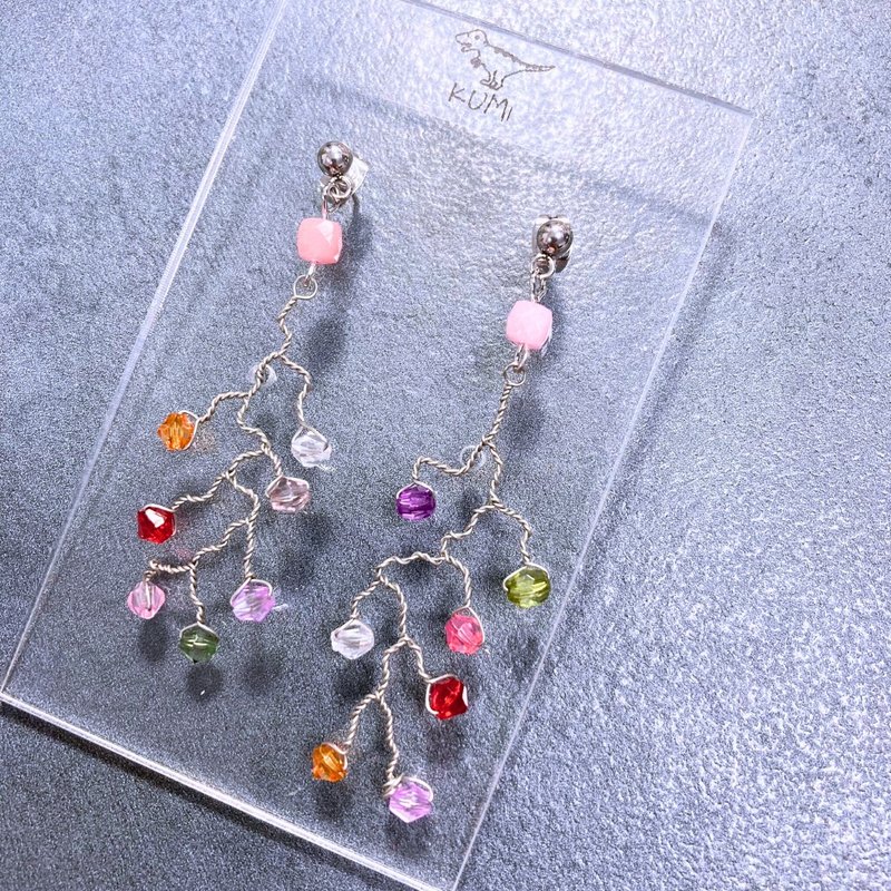 Irregular branch earrings - Earrings & Clip-ons - Other Materials Multicolor