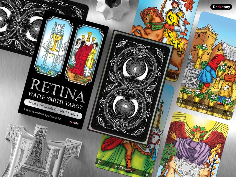 78pcs Retina Waite Smith Tarot : 2nd Edition - การ์ด/โปสการ์ด - กระดาษ สีเงิน