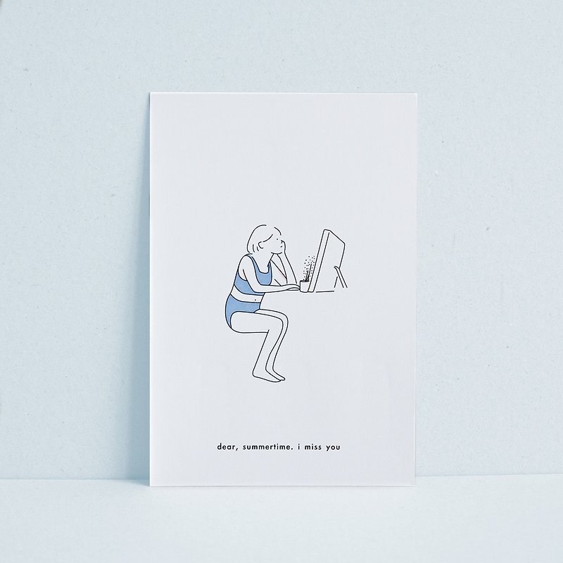 Dear, Summertime. The Postcard - I miss you  - การ์ด/โปสการ์ด - กระดาษ ขาว