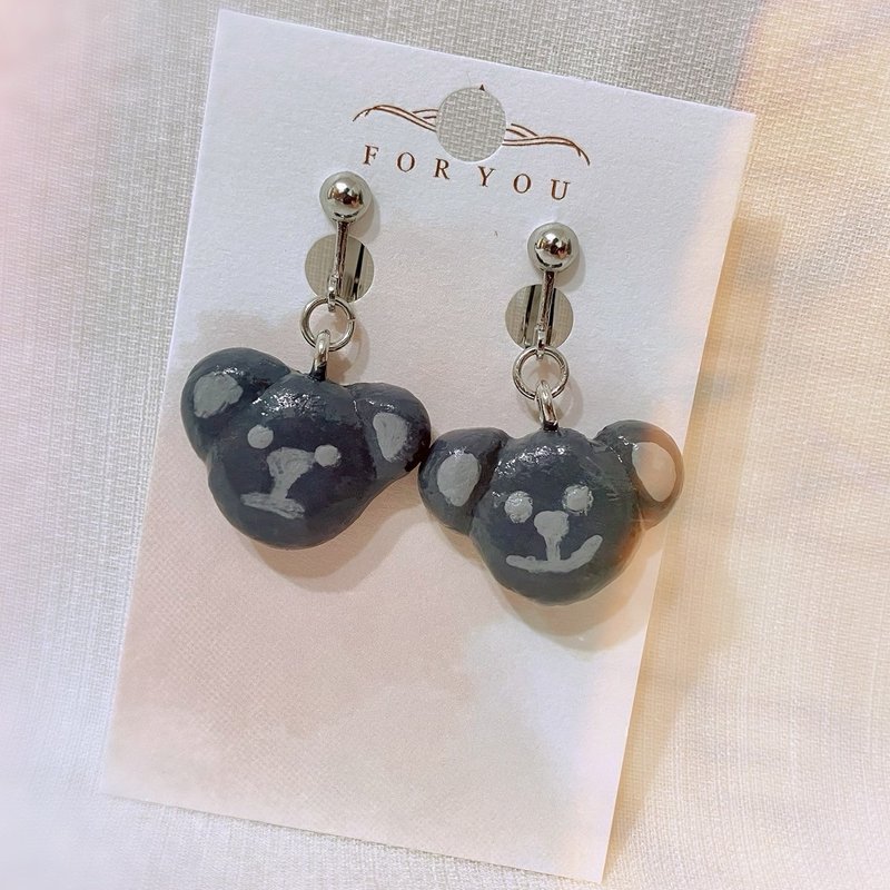 Koala earrings (made from clay) - ต่างหู - ดินเหนียว 