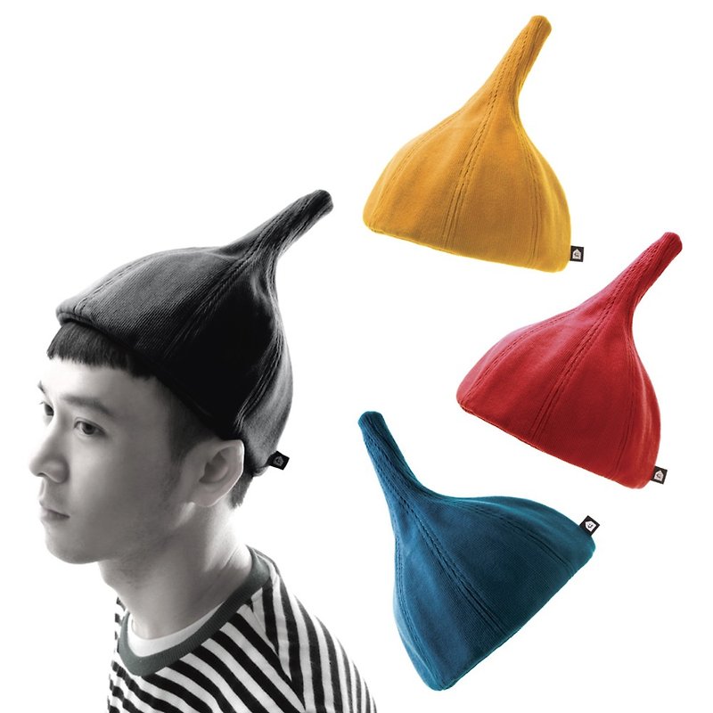 小精靈帽 / 大人款 ( 多色可選 ; 適用頭圍 ; 57cm以上) - 帽子 - 棉．麻 藍色