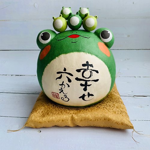 日本木村櫻士堂 - 吉享好物 福態青蛙 迎接幸福 和紙青蛙吉祥物