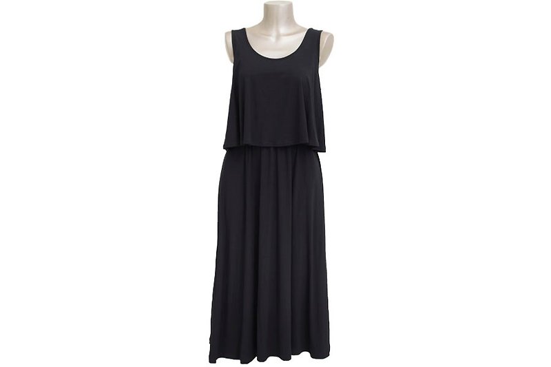 Adult sleeveless long dress <Black> - One Piece Dresses - Other Materials Black