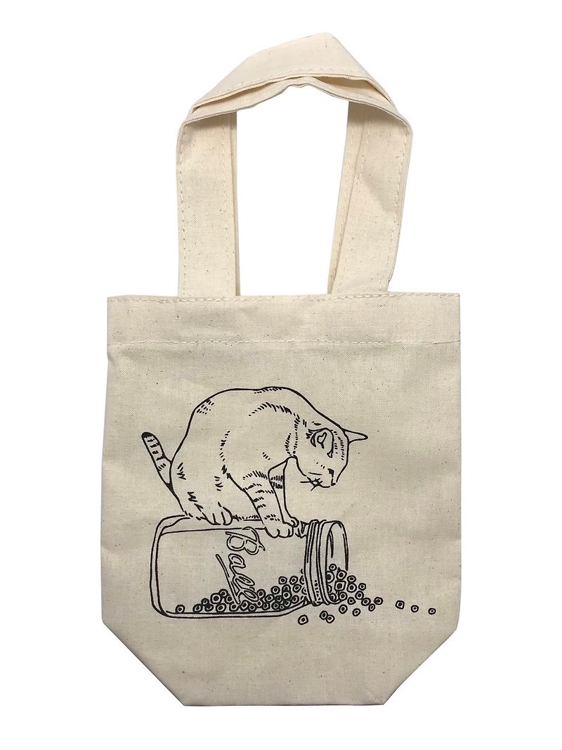 Mason Jar Single Cup Bag - Cat - อื่นๆ - ผ้าฝ้าย/ผ้าลินิน 