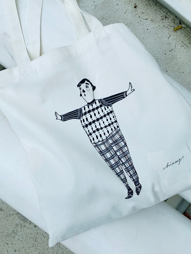 Walking gift [bag] - Messenger Bags & Sling Bags - Cotton & Hemp White