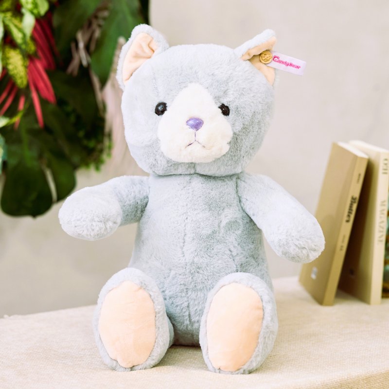 CANDY BEAR 不長鬍子的大灰貓 50cm - 公仔/玩偶 - 聚酯纖維 灰色