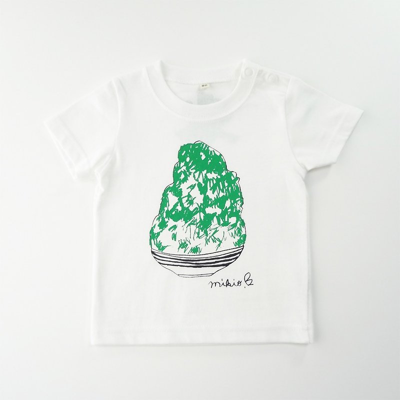 刨冰 Kakigori Shaved ice  Baby T-shirt Melon - เสื้อยืด - ผ้าฝ้าย/ผ้าลินิน ขาว