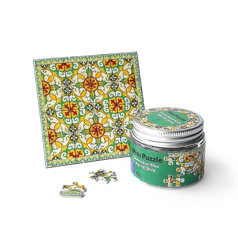 Mini Puzzle Coaster: Peranakan Tiles Age of Glory - Coasters - Plastic 