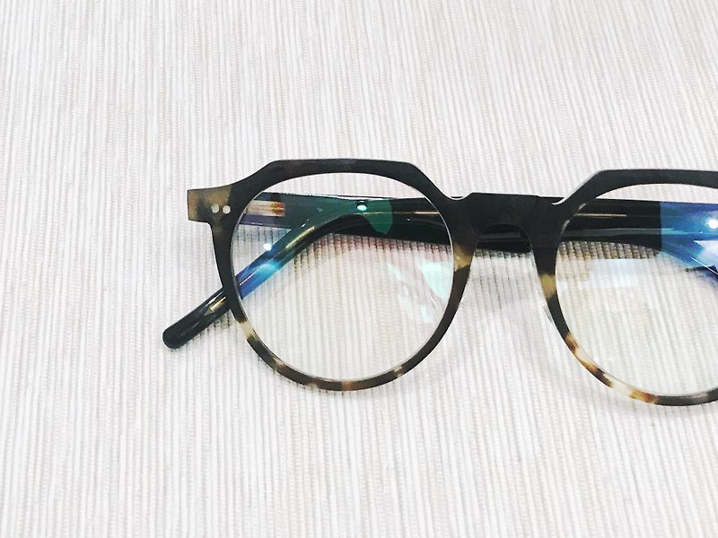 皇冠形玳瑁色復古眼鏡框 日本手造 - 眼鏡/眼鏡框 - 其他材質 金色