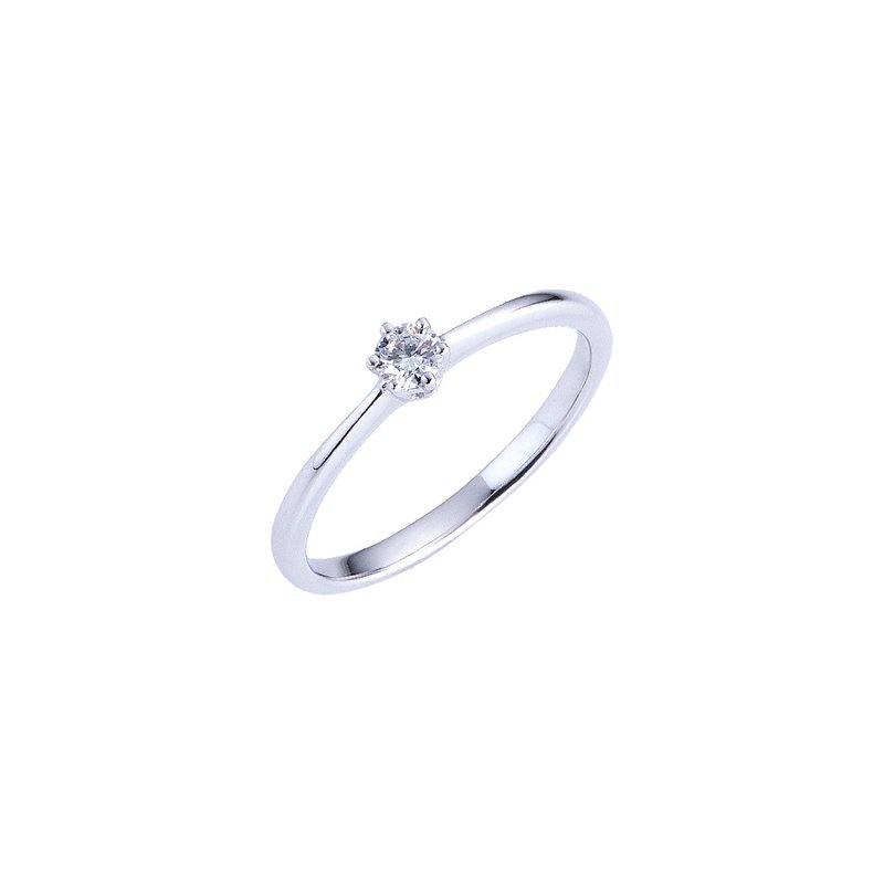 Classic six prong diamond ring 0.10ct - แหวนทั่วไป - เพชร 