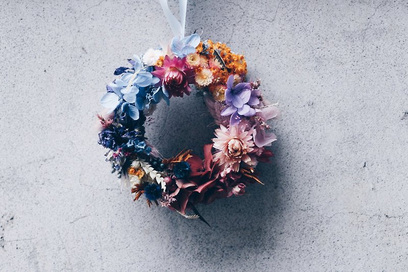 Flower Wreath!!【天后-赫拉赫era】Dry flower eternal flower wreath decoration - ของวางตกแต่ง - พืช/ดอกไม้ หลากหลายสี
