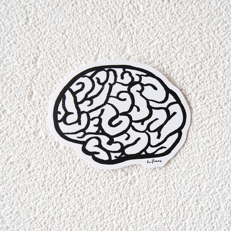 Blank brain waterproof PVC sticker - สติกเกอร์ - กระดาษ ขาว