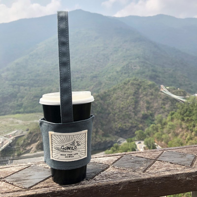 Go:wild 夠野│環保帆布飲料袋 環保杯套/飲料提袋/杯袋/手搖杯袋 - 手提包/手提袋 - 棉．麻 