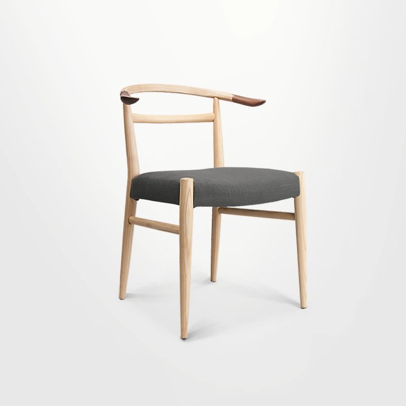 【D3原木家居】北歐清新梣木扶手椅 餐椅 客廳椅