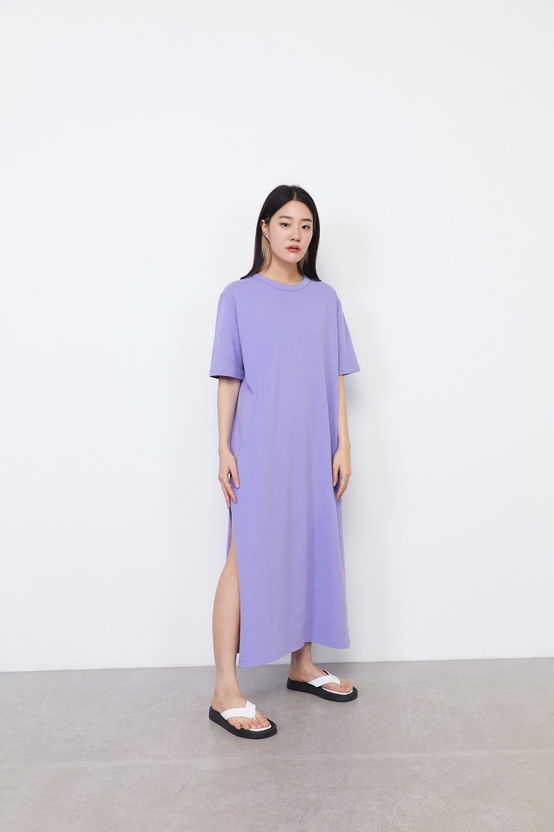 LAKE side slit tunic dress - ชุดเดรส - ผ้าฝ้าย/ผ้าลินิน หลากหลายสี