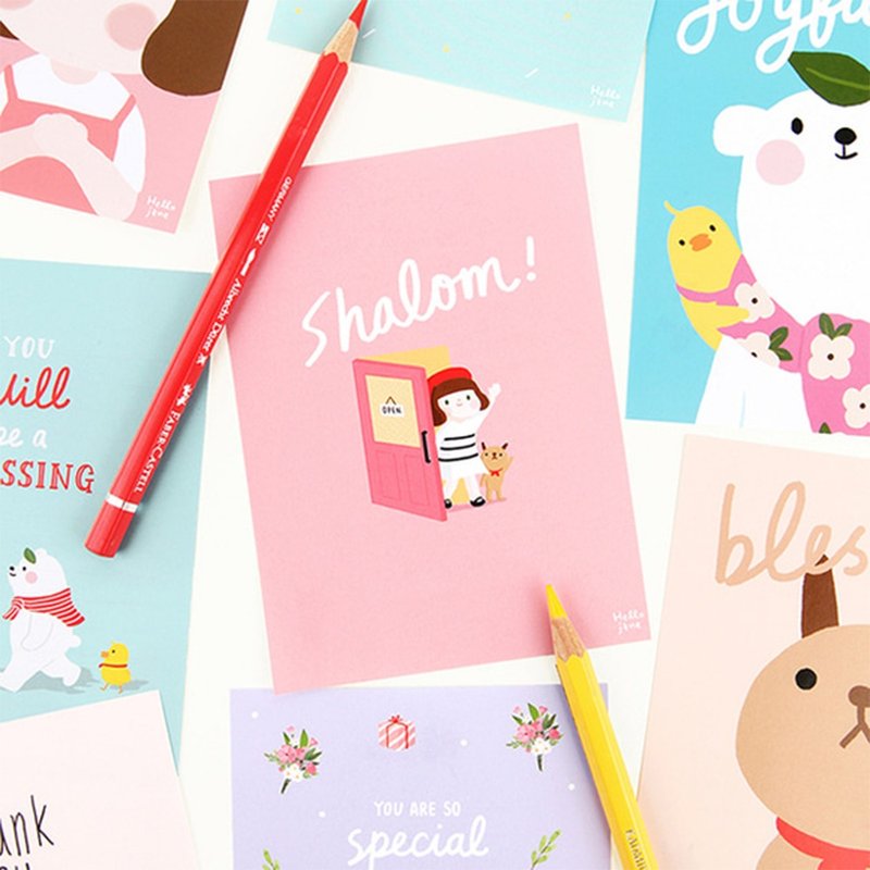 Hello Jane Hello Jane series illustration wind letter letter paper set (8 styles in total) - ซองจดหมาย - กระดาษ 