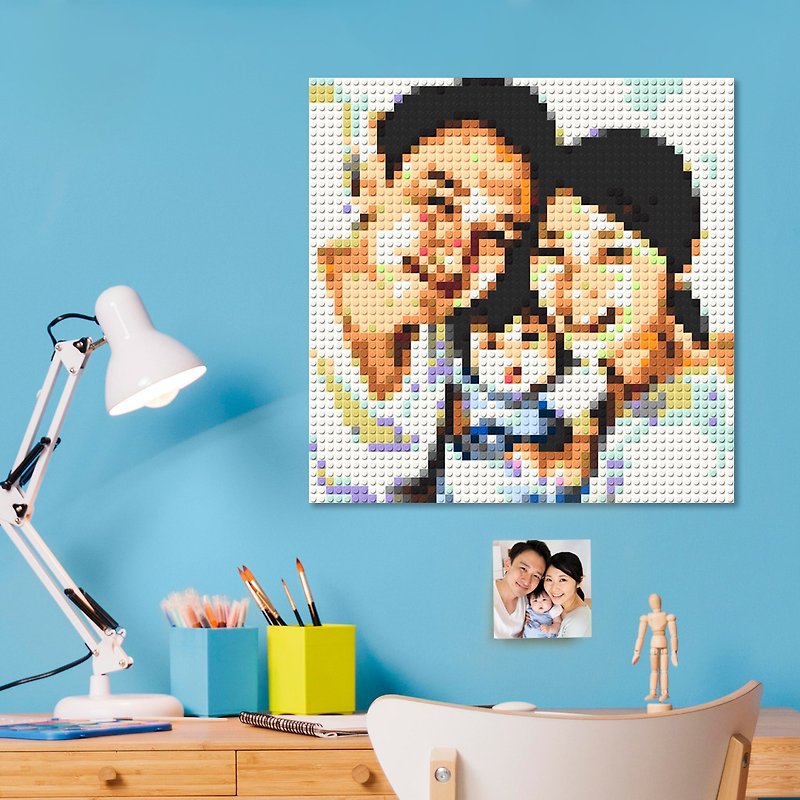 [カスタマイズ·赤ちゃんの写真]家族の記念/ギフト-ギフト-標準サイズの積み木パズル絵画 - キッズドレス - プラスチック 透明