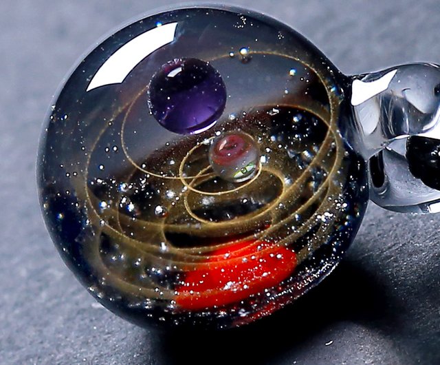 Glass sale galaxy necklace