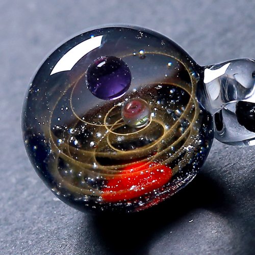 美國Pavaruni香氛精油蠟燭設計館 【原創宇宙琉璃項鍊】日本銀河玻璃吊墜聖誕星空送禮生日飾品禮物