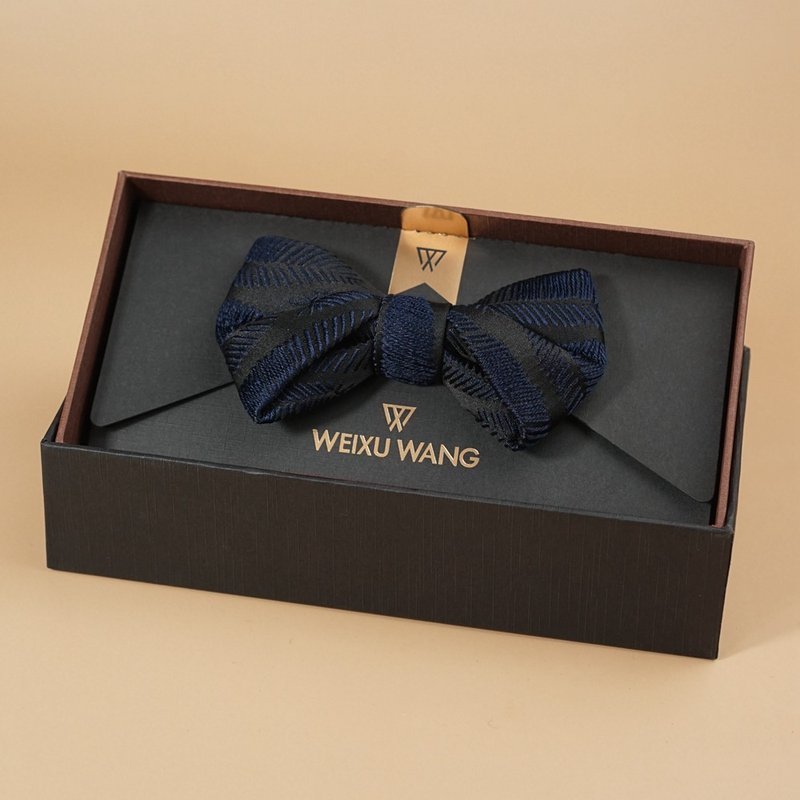 WEIXUWANG Folding Series Original Handmade Bow Ties - Bow Ties & Ascots - Polyester Blue