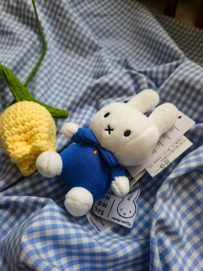 BON TON TOYS Miffy米菲兔鑰匙圈-經典藍 10cm - 鑰匙圈/鑰匙包 - 聚酯纖維 藍色