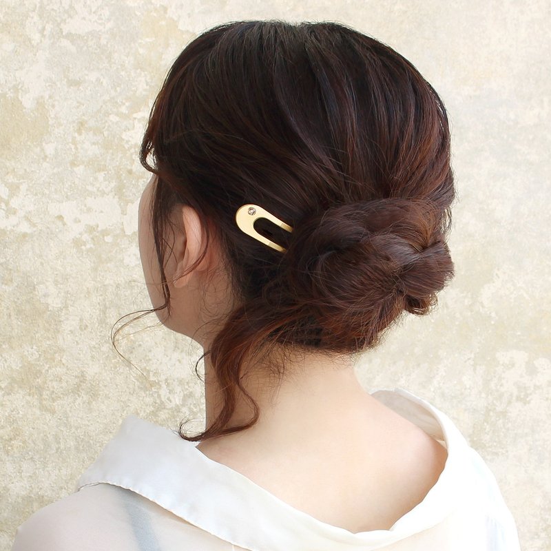 夏秋限定 / KANZASHI Hair pin / canon - Golden light - 髮夾/髮圈 - 其他金屬 金色