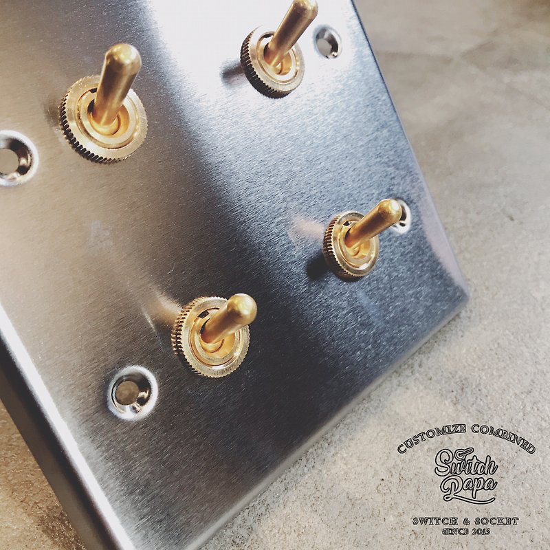 Retro Bronze Stainless Steel open switch 4 - อื่นๆ - สแตนเลส สีทอง