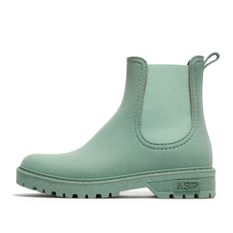 OAK L cork rain boots for women (AS2465-024 mint green) - Rain Boots - Cork & Pine Wood 