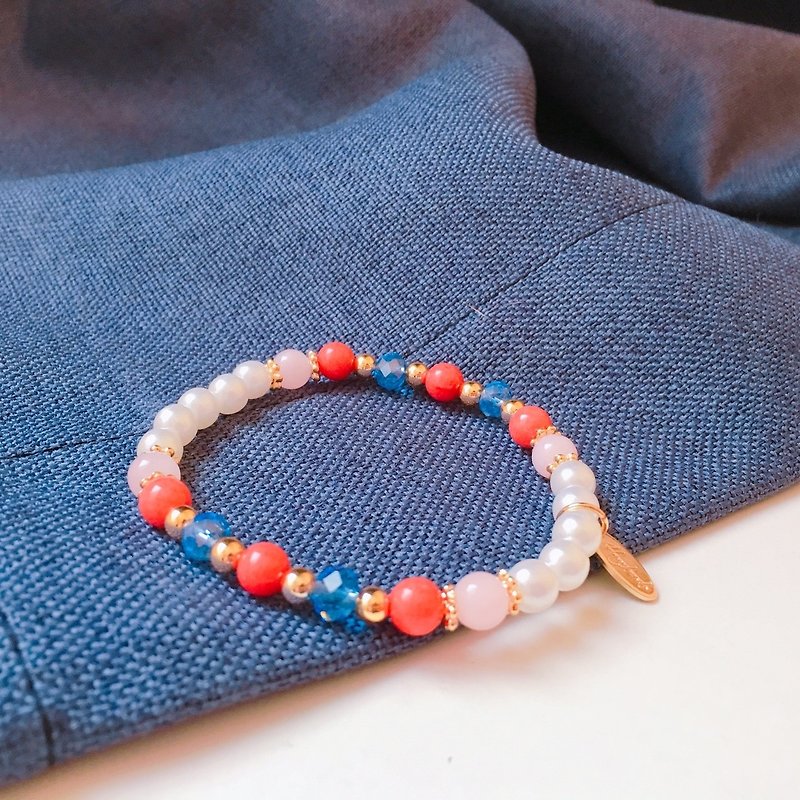 Egg imitation pearl bracelet - Bracelets - Gemstone Multicolor